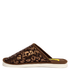 Women's Home slippers ROXY, LeopardPrint  Brown