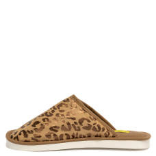 Women's Home slippers ROXY, LeopardPrint Beige
