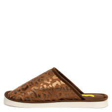 Women's Home slippers ROXY, Leopard Print Light Brown
