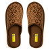 Women's Home slippers ROXY, Leopard Print Light Brown