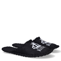 Papuci de casa Fetru Barbati, Negru/King Papuci de casa Fetru Barbati, Negru/King