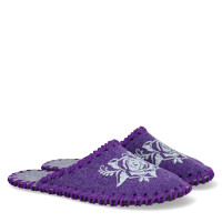 Papuci de casa Fetru Femei, Violet/Gri Papuci de casa Fetru Femei, Violet/Gri