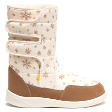 Boots AURORA Print, Beige Snowflakes