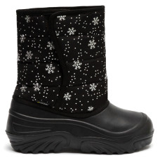 Kid's Boots JUMPER, Black Snowflakes