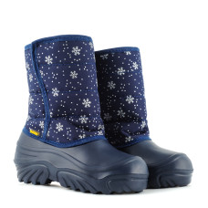 Kid's Boots JUMPER, Navy Snowflakes
