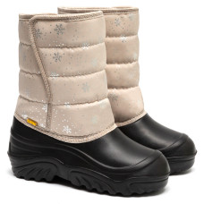 Kid's Boots JUMPER, Beige Snowflakes