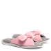 Home slippers BUNNY, Pink / gray