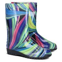 Cizme de cauciuc Scurte COLOR pentru Femei, Curcubeu Cizme de cauciuc Scurte COLOR pentru Femei, Curcubeu