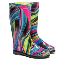Cizme de cauciuc Lungi COLOR pentru Femei, Curcubeu Cizme de cauciuc Lungi COLOR pentru Femei, Curcubeu