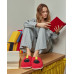 Home slippers SMILE, Red